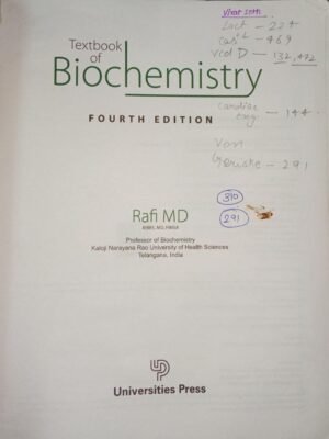 Second Hand Textbook Of Biochemistry MD Rafi 4th Edition WishAllBook