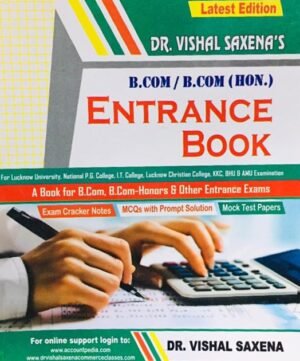BCom Entrance Exam Book | B.COM Honors Entrance By Dr Vishal Saxena New Edition 2020