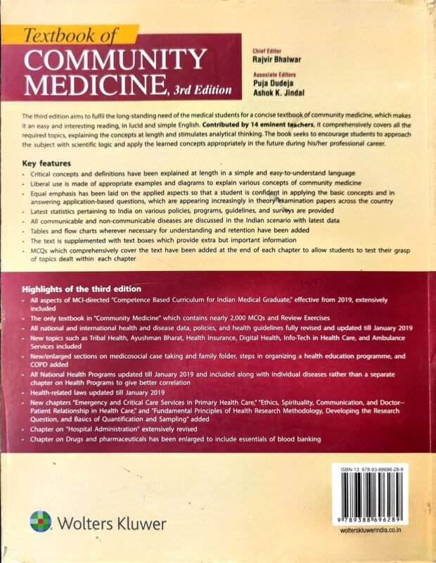 Textbook Of Community Medicine 3rd Edition By Rajiv Bhalwar ...