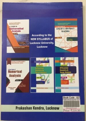 Differential Geometry & Tensor Analysis By Mohammad Miya & Jitendra Awasthi For Bsc 3rd Prakashan Kendra Lucknow