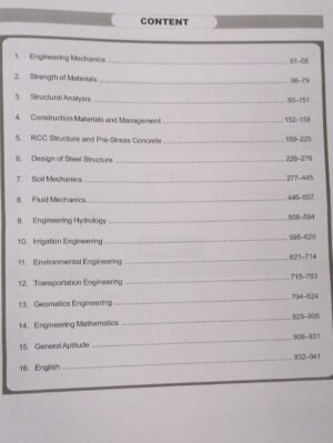 Contents of IES Master Gate Civil Engineering 2021