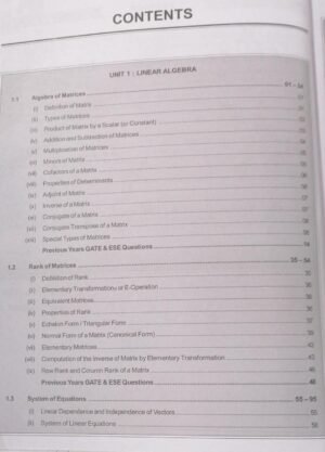 Content IES Master Engineering Maths ESE | GATE | PSUs 2021