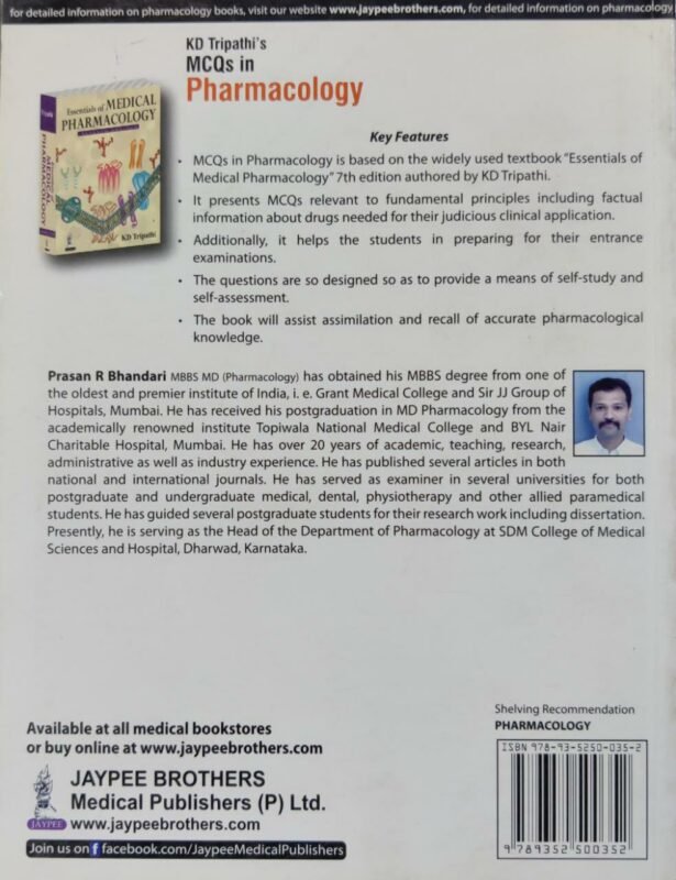 MCQs In Pharmacology By KD Tripathi Latest Edition » WishAllBook ...