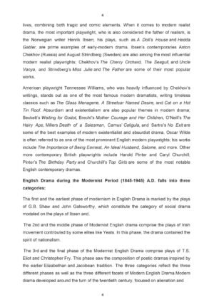 Modern Literature Drama B.A 6th Sem P-1st Pareeksha Class Notes LU Latest Objective Pattern 2021