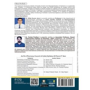 Quality Control And Standardization of Herbal BPharma 8th Sem Thakur Publication Notes