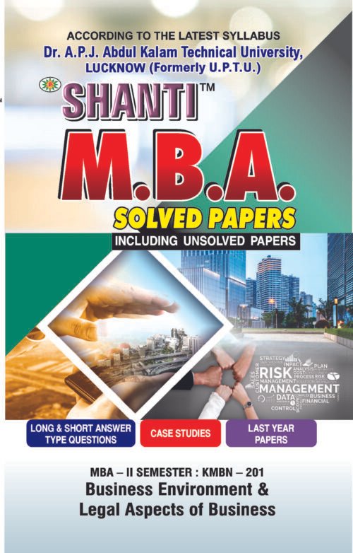Business Environment and Legal Aspects of Business MBA 2nd Sem Shanti Publication