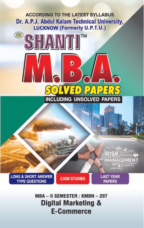 Digital Marketing and E-Commerce MBA 2nd Sem Shanti Publication