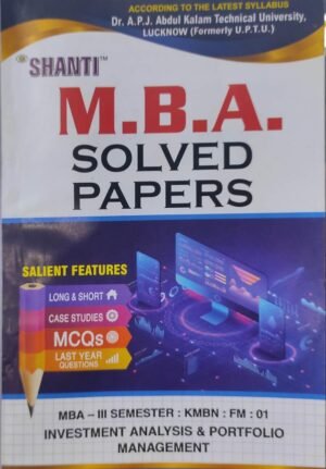 Shanti MBA Solved 3rd Sem Investment Analysis