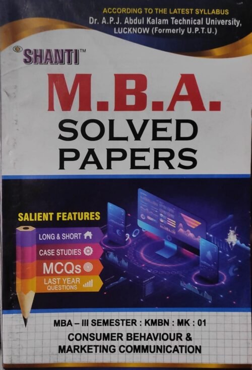 Shanti MBA Solved 3rd Sem Consumer Behaviour