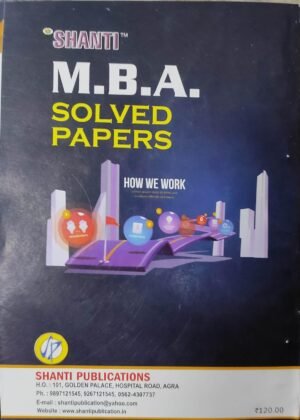 Shanti MBA Solved 3rd Sem Consumer Behaviour