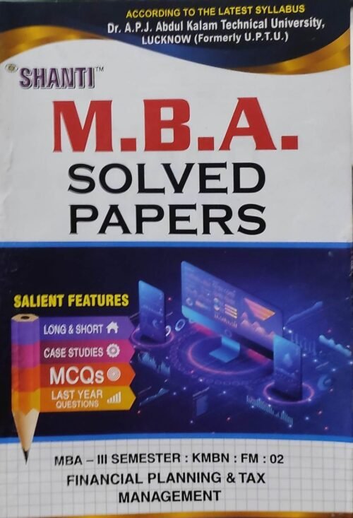 Shanti MBA Solved 3rd Sem Financial Planning