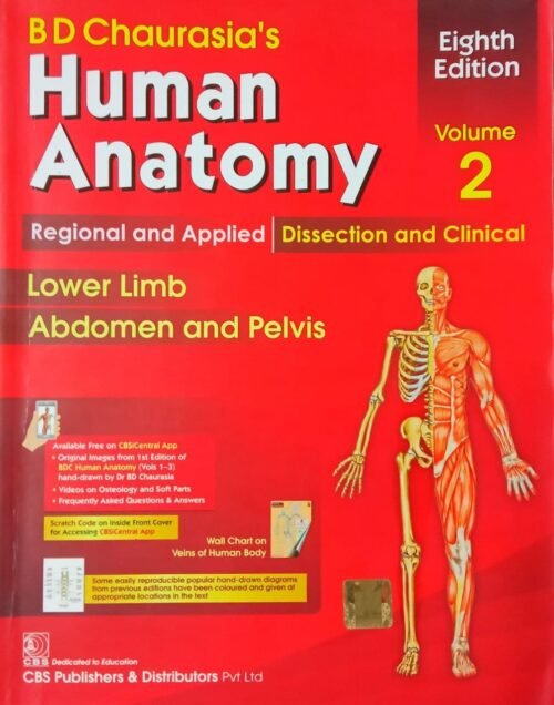 Second Hand Human Anatomy Eight Edition 2nd Volume By B D Chaurasia