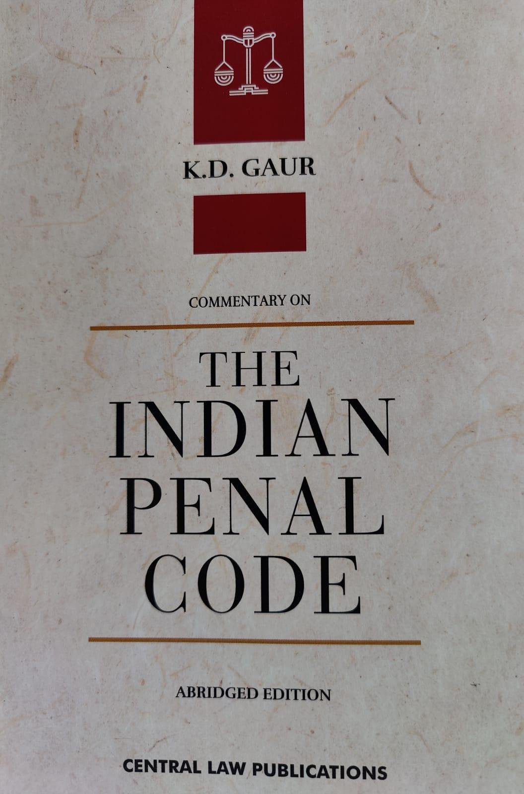 Commentary On The Indian Penal Code By KD Gaur » WishAllBook | Online ...