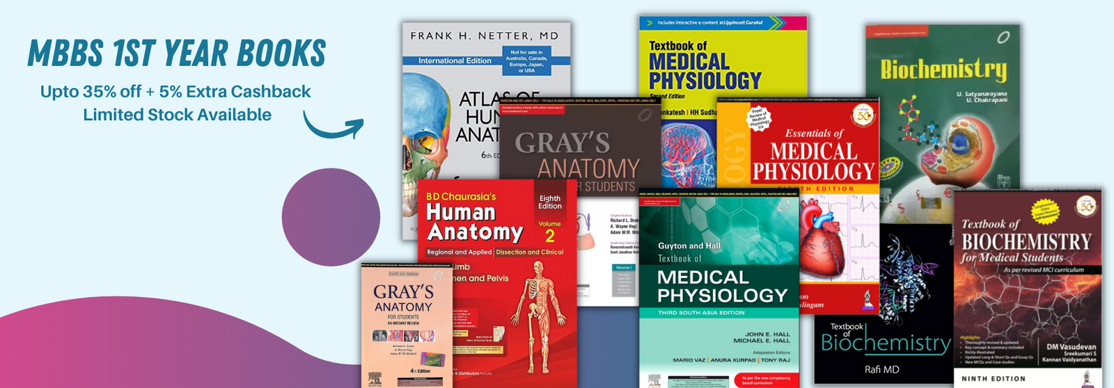 MBBS 1st year books