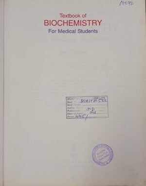 Textbook of Biochemistry By DM Vasudevan 5th Edition