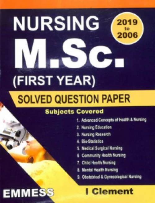 Nursing M Sc Solved Paper 1st Year I Clement 2006 to 2019 Question Bank in English