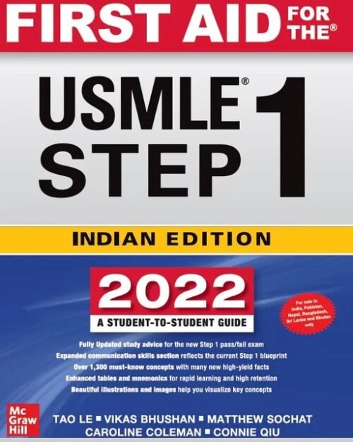 FIRST AID USMLE STEP 1 INDIAN EDITION 2022 A STUDENT TO STUDENT GUIDE McGraw Hill Publication Book