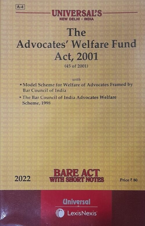 Bare Act | The Advocates Welfare Fund Act 2001 | Latest 2022 Edition