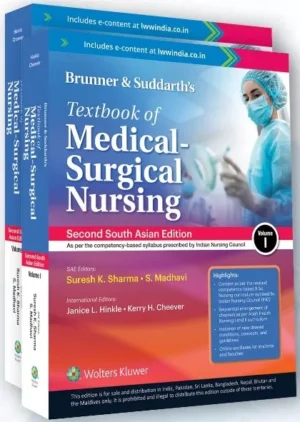 Brunner And Suddarth Textbook of Medical Surgical Nursing Set Of 2 Volumes 2nd South Asia Latest Edition