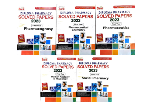 Saral DPharma Solved 1st Year Set of 5 in English 2023