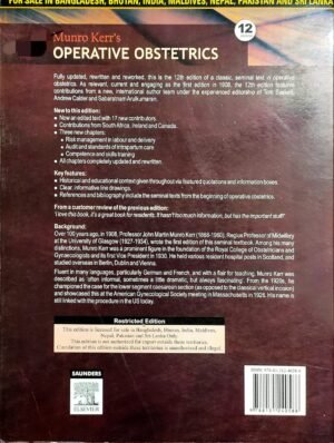 Munro Kerr Operative Obstetrics Book 12th Edition