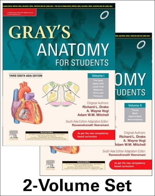Grays Anatomy for Students Latest 3rd South Asia Edition 2023 By Richard L Drake | 2 volume set