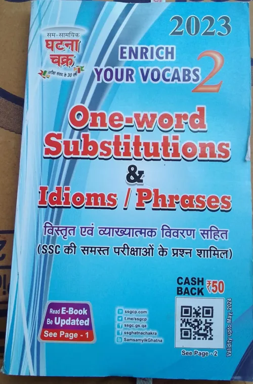 One word Substitutions & Idioms / Phrases Part 2 by Ghatna Chakra 2023