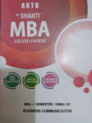MBA Solved 1st Sem Business Communication by Shanti Publication 2023