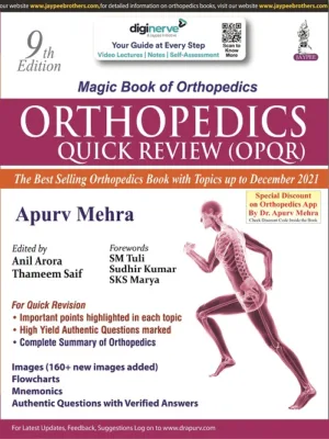 Orthopedics Quick Review By Apurv Mehra 9th Edition 2022